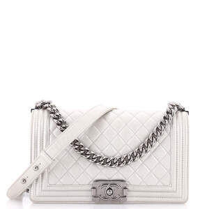 Chanel Boy Flap Bag Quilted Metallic #227198C48B